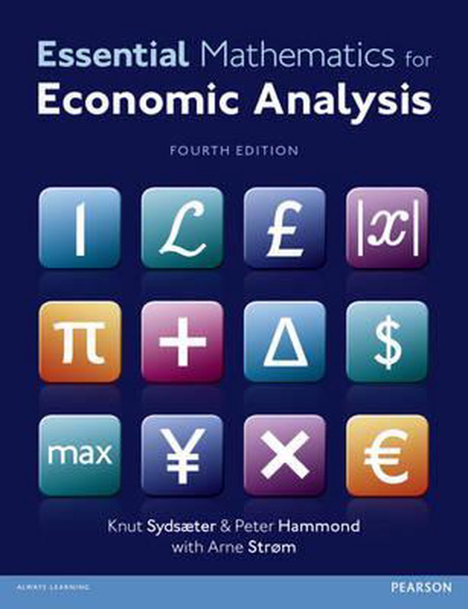 Omslag van Essential Mathematics For Economic Analy
