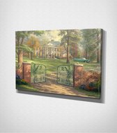 House - Painting Canvas - 100 x 70 cm - Schilderij - Canvas - Slaapkamer - Wanddecoratie  - Slaapkamer - Foto op canvas