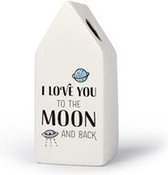 Decoratie Vaas - Huis - To the moon and back - 15,5 cm