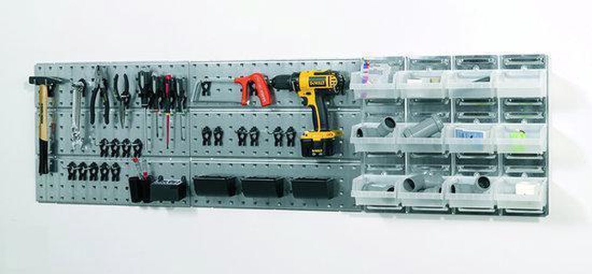 Raaco gereedschapsbord incl 33 clips en 12 voorr.