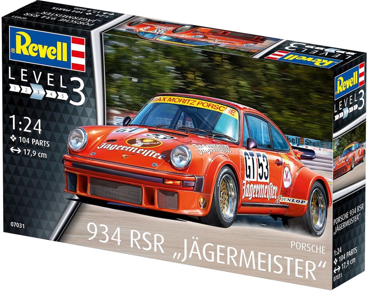 Revell Modelbouwpakket Auto - 07031 Porsche 934 RSR -Jägermeister- Plastic - 1:24 - Modelbouw — afbeelding 12