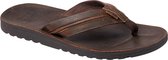 Reef Voyage Lux Heren Slippers - Dk Bro/Lt Bro - Maat 46