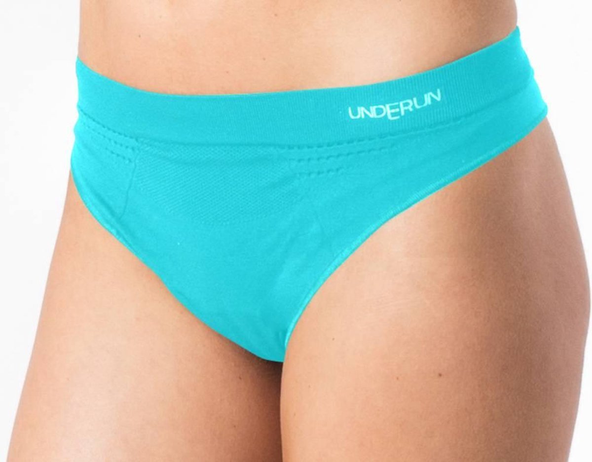 Underun - Hardlopen - Sportondergoed - Hardloopondergoed - Sportonderbroek - Vrouw String - Turquoise - L