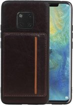 Mocca Staand Back Cover 1 Pasjes voor Huawei Mate 20 Pro