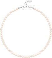 ARLIZI 1181 Collier de perles - Femme - Argent 925 - 42 cm - 6 mm - Crème