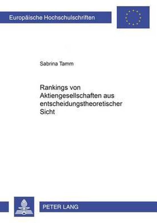 Rankings von Aktiengesellschaften aus entscheidungstheoretis ... - cover