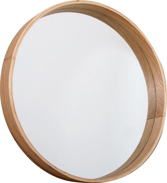 Hulpeloosheid het beleid onthouden Butik Living Mirror Round Wood - Spiegel - Hout | bol.com