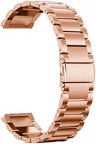 YONO Metalen Schakel Band Rose Gold voor Garmin Vivoactive 3 / HR – Premium RVS Armband met Horloge Inkort set