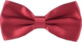 Fako Fashion® - Vlinderstrik - Vlinderdas - Strik - Satijn - Voorgestrikt - 12.5cm - Bordeaux Rood