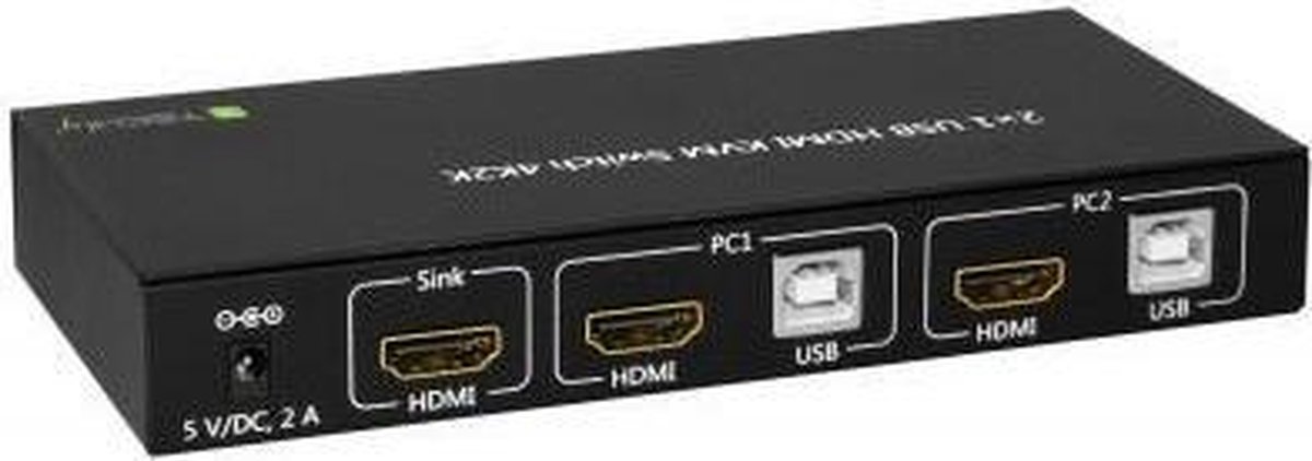TECHly IDATA-KVM-HDMI2U 2 poorten KVM-switch HDMI USB 3840 x 2160 Pixel