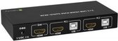 Techly 2x1 USB HDMI KVM Switch 4Kx2K IDATA KVM-HDMI2U Zwart KVM-switch