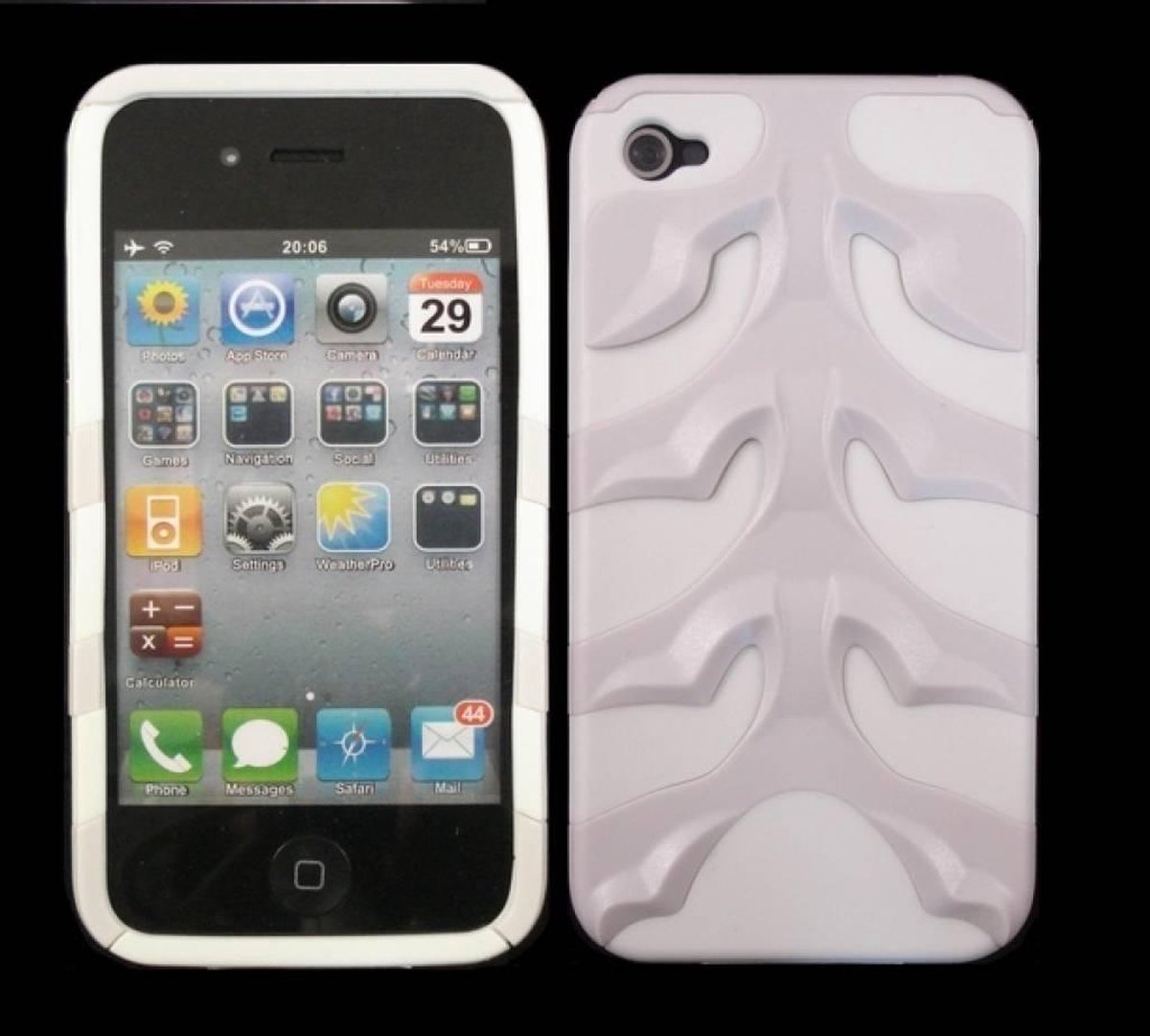 Fishbone cover iPhone 4 - Wit