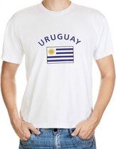 Wit heren t-shirt Uruguay L