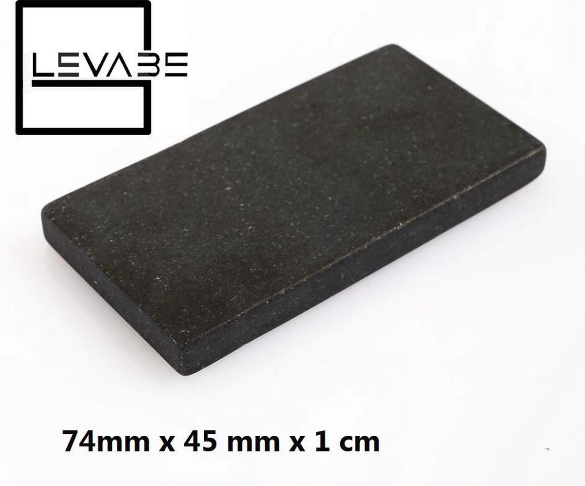 driehoek balans aankomst Levabe toetssteen / Touchstone sieraden en goud tester kwaliteits steen  74mmx45mmx1cm | bol.com