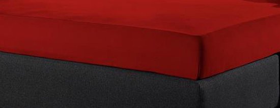 Hoeslaken voor BOXSPRING of WATERBED Jersey -190/200 x 200/220 hoek 40 cm ROOD