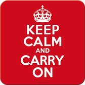 Onderzetters Keep Calm and Carry On Set 4 stuks