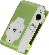 Mini mp3 speler | inclusief usb data kabel en oordopjes | geschikt voor micro sd-kaart (exclusief) | groen