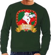 Foute kersttrui / sweater - groen - dronken Kerstman Im Not Drunk heren 2XL (56)