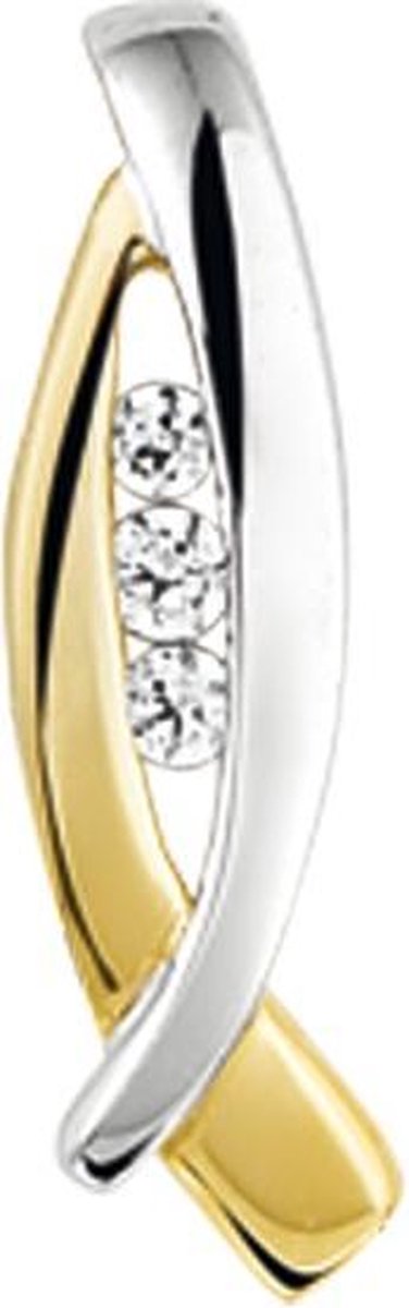 The Jewelry Collection Hanger Zirkonia - Goud
