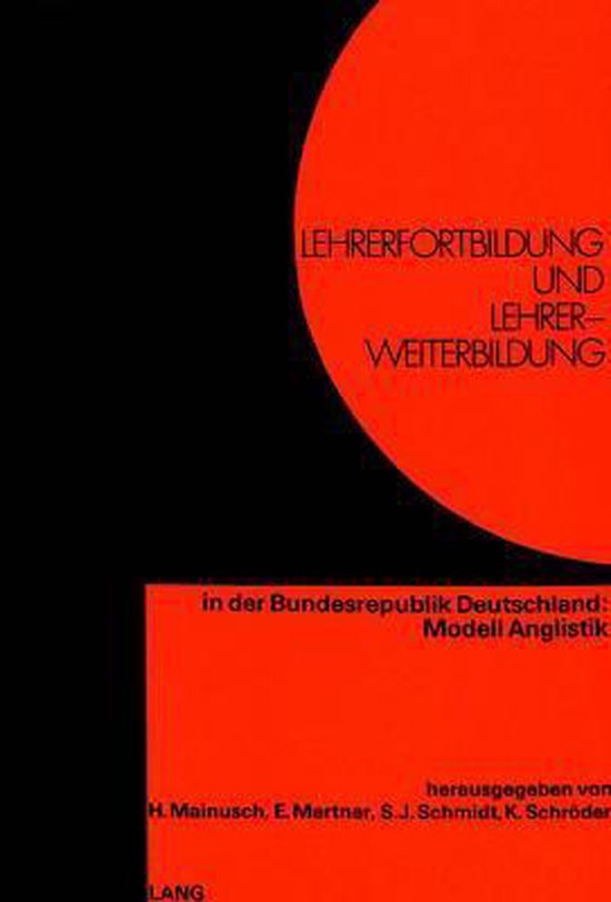 Lehrerfortbildung Und Lehrerweiterbildung - cover