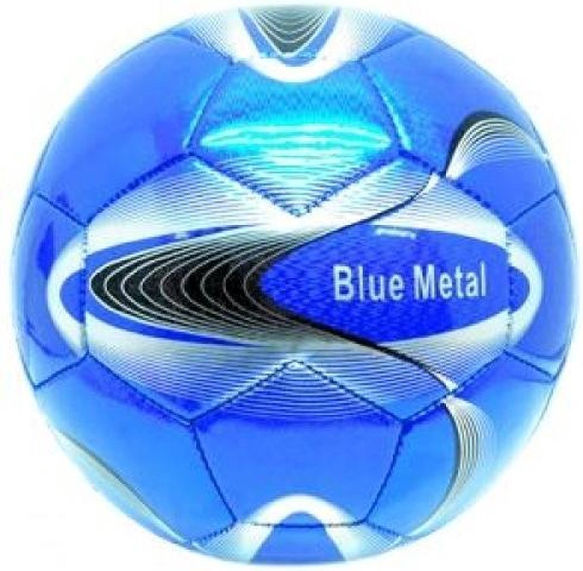 Hot sports Voetbal blue metal blauw maat 5
