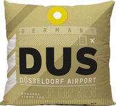 Dusseldorf (Luchthaven DUS, Duitsland) - Sierkussen - 40 x 40 cm - Reizen / Vakantie - Reisliefhebbers - Germany - Voor op de bank/bed
