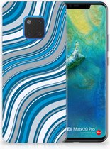 Huawei Mate 20 Pro TPU Hoesje Design Waves Blue