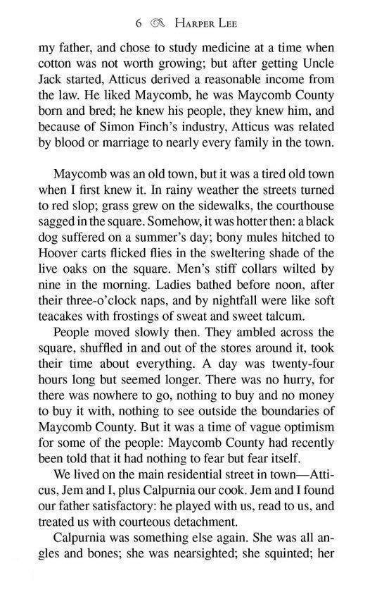 Page 6 de To Kill a Mockingbird.
