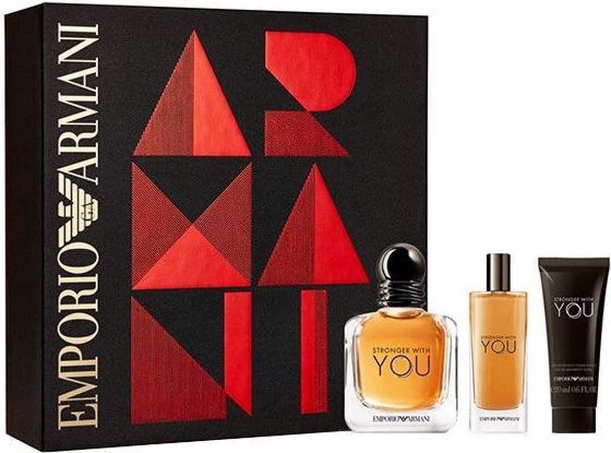 Armani Stronger With You 100 ml Edp + 15ml Edp + 75ml BL set