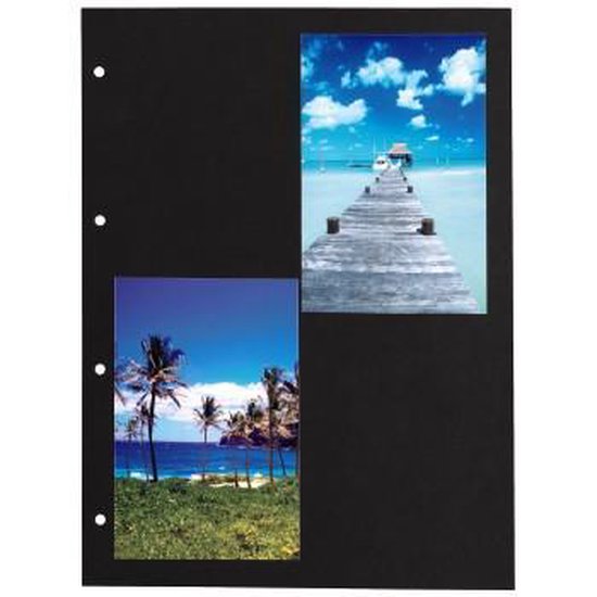 Hama Card pages for ringbinder photo albums A4, Black fotoalbum Zwart