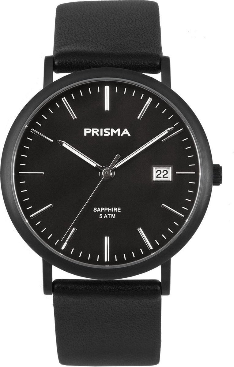 Prisma Slimline Titanium heren horloge P.1669