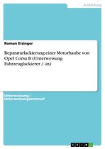 Reparaturlackierung einer Motorhaube von Opel Corsa B (Unterweisung Fahrzeuglackierer / -in)
