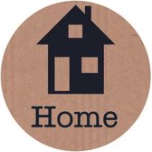 Kraft etiketten "Home" rol van 500 stuks