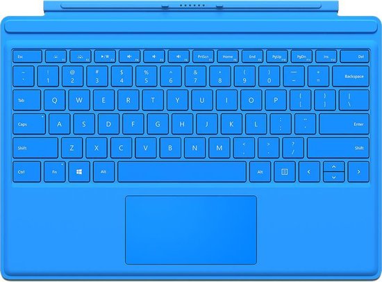 stromen dagboek buffet Microsoft Surface Pro 4 Type Cover Qwerty - Lichtblauw | bol.com