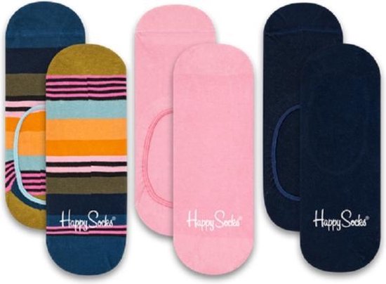 Happy Socks Liner Socks Stripes 3-Pack, Maat 41/46