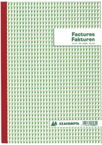 2x Exacompta factuurboek, 21x29,7cm, tweetalig, tripli (50x3 vel)