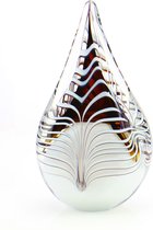 Glasobject druppel groot cognac mini urn glas