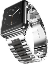 KELERINO. Metalen bandje geschikt voor Apple Watch 1/2/3 (42MM) 4 (44MM) (45MM) - Zilver / Zwart