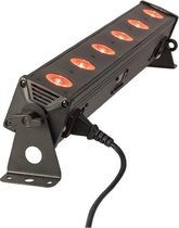 Ibiza Light - DMX-BESTUURDE RGBW LED BAR MET 6 LED & AFSTANDSBEDIENING