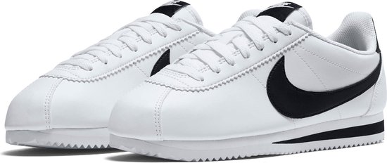 over het algemeen Daarbij moord Nike Classic Cortez Leather Sportschoenen - Maat 38.5 - Vrouwen - wit/zwart  | bol.com