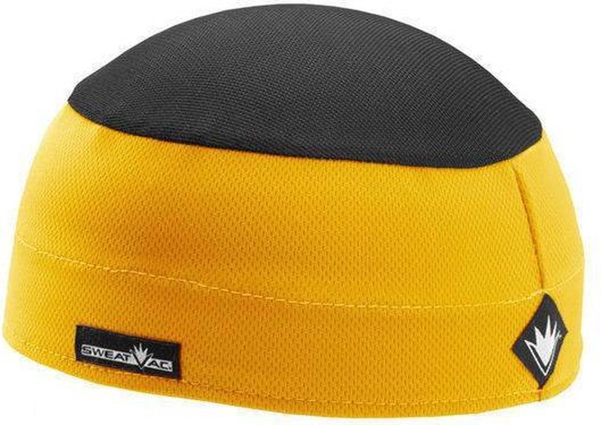 Sweatvac ventilator cap geel / zwart