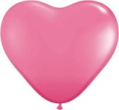 Roze hartballon 28cm - 100 stuks