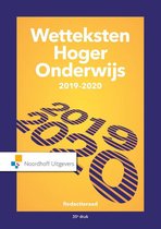 Boek cover Wetteksten hoger onderwijs 2019-2020 van Uittenbogaard