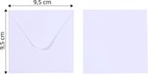 Florence Enveloppen - Stevige Kwaliteit - Wit - Vierkant - 25 stuks - 9.5 x 9.5cm
