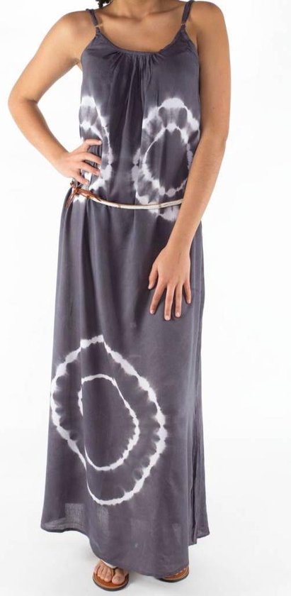 klep Teleurgesteld nauwkeurig Maxi Dress Strandjurk Batik Gray Maat S/M | bol.com