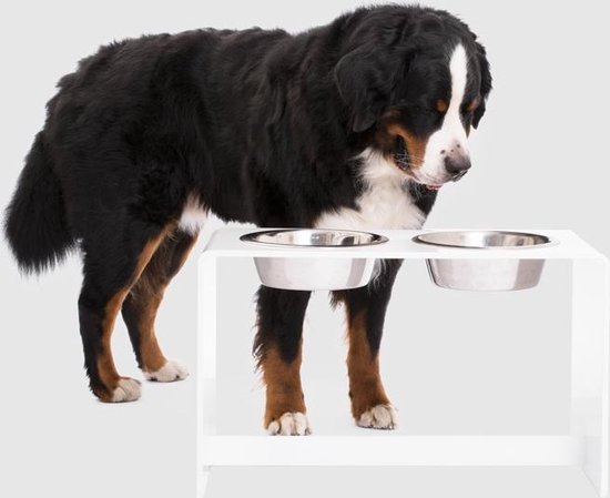 Hoge honden voerbak 40 cm, wit | bol.com