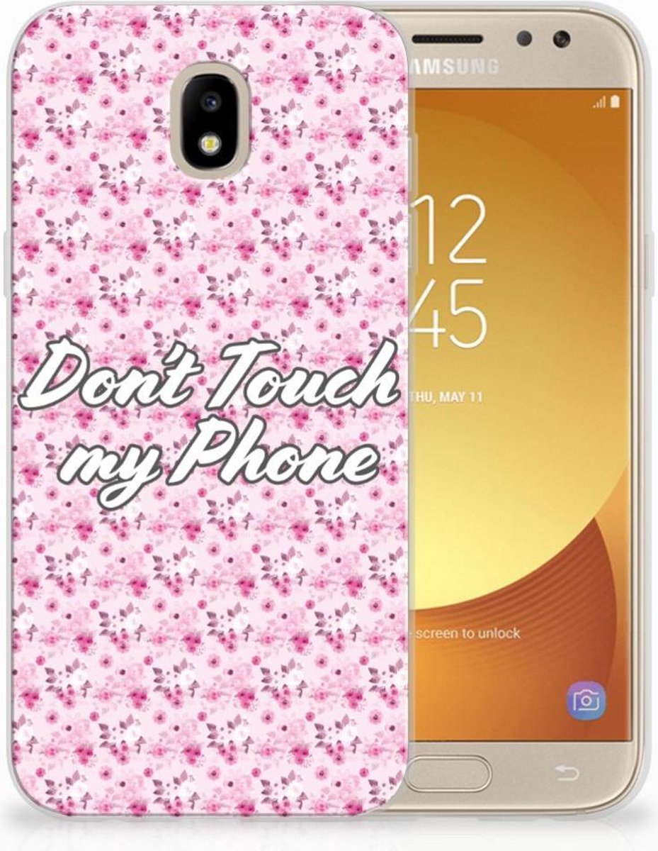 Samsung Galaxy J5 2017 Silicone-hoesje Flowers Pink DTMP