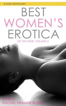 Boekomslag van "Best Women's Erotica of the Year, Volume 4". Deels zwart-wit foto van een vrouw, met tekst.