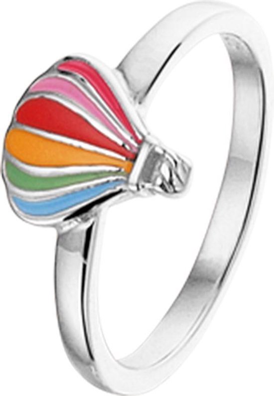 The Kids Jewelry Collection Ring Luchtballon - Zilver Gerhodineerd