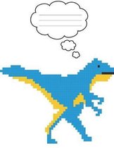 8-Bit Dinosaur College Ruled Notebook
